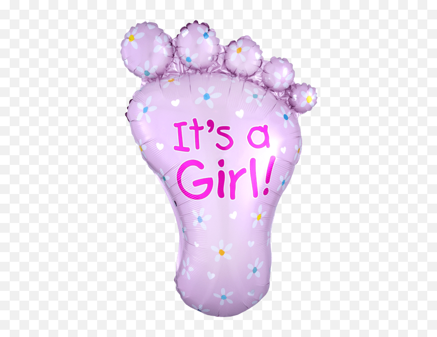 Itu0027s A Girl Foot 32 Mylar Foil Balloon - Its A Girl Balloons Foot Emoji,Emoji Foot File
