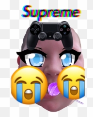 Supreme Supreme Boy Sticker - Happy Emoji,Controller Text Emoticon