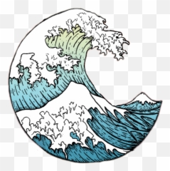 Wave Art Aesthetic Ocean Oceanwave - Great Wave Off Kanagawa Aesthetic Emoji,Ocean Wave Emoji