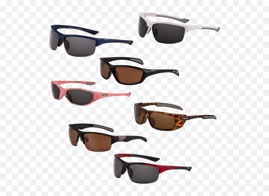 Random 7 - Pack Of Piranha Polarized Sunglasses Full Rim Emoji,Sun Glass Emoticon