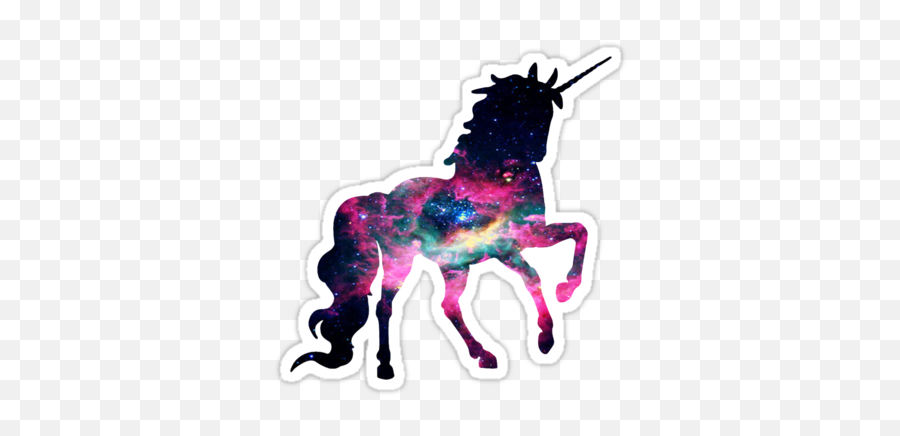 Galaxy In A Unicornu0027 Sticker By Mariamenduni Unicorn - Sticker Unicorn Galaxy Emoji,Unicorn Emoji Android