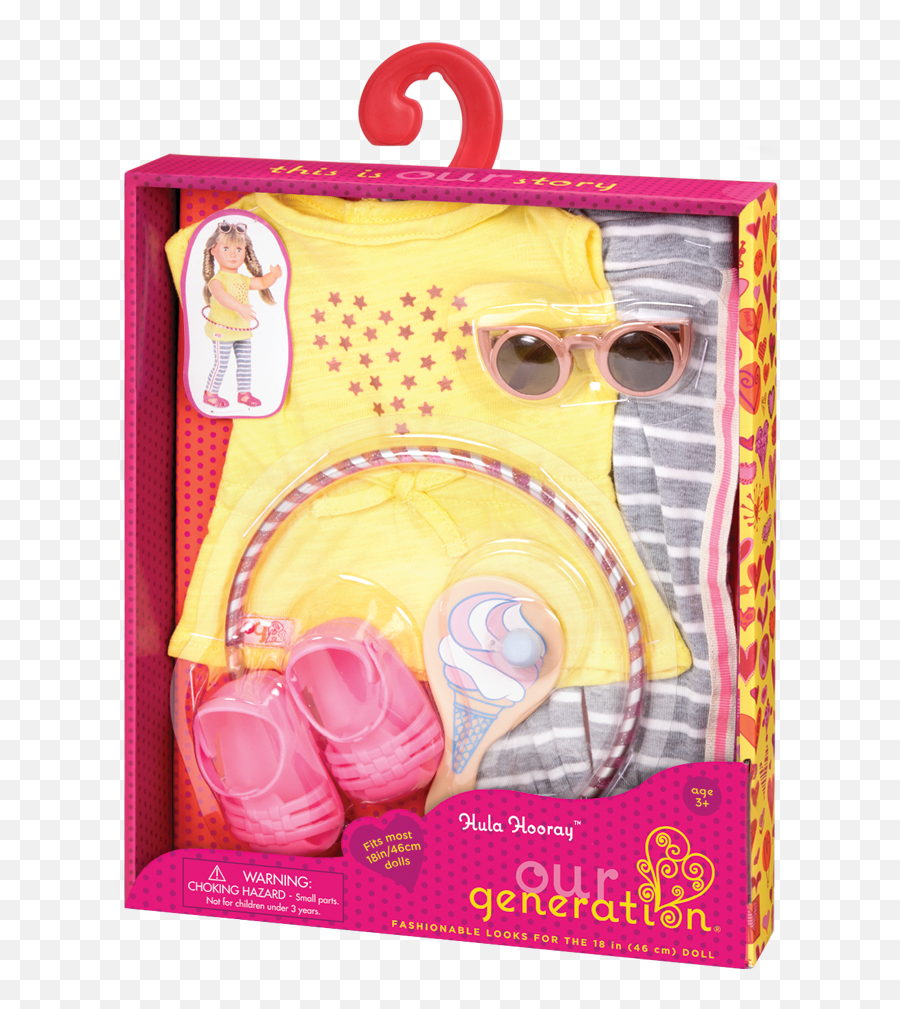 Our Generation - Hula Hooray Outfit Toy Sense Emoji,Emotions Mattel Doll