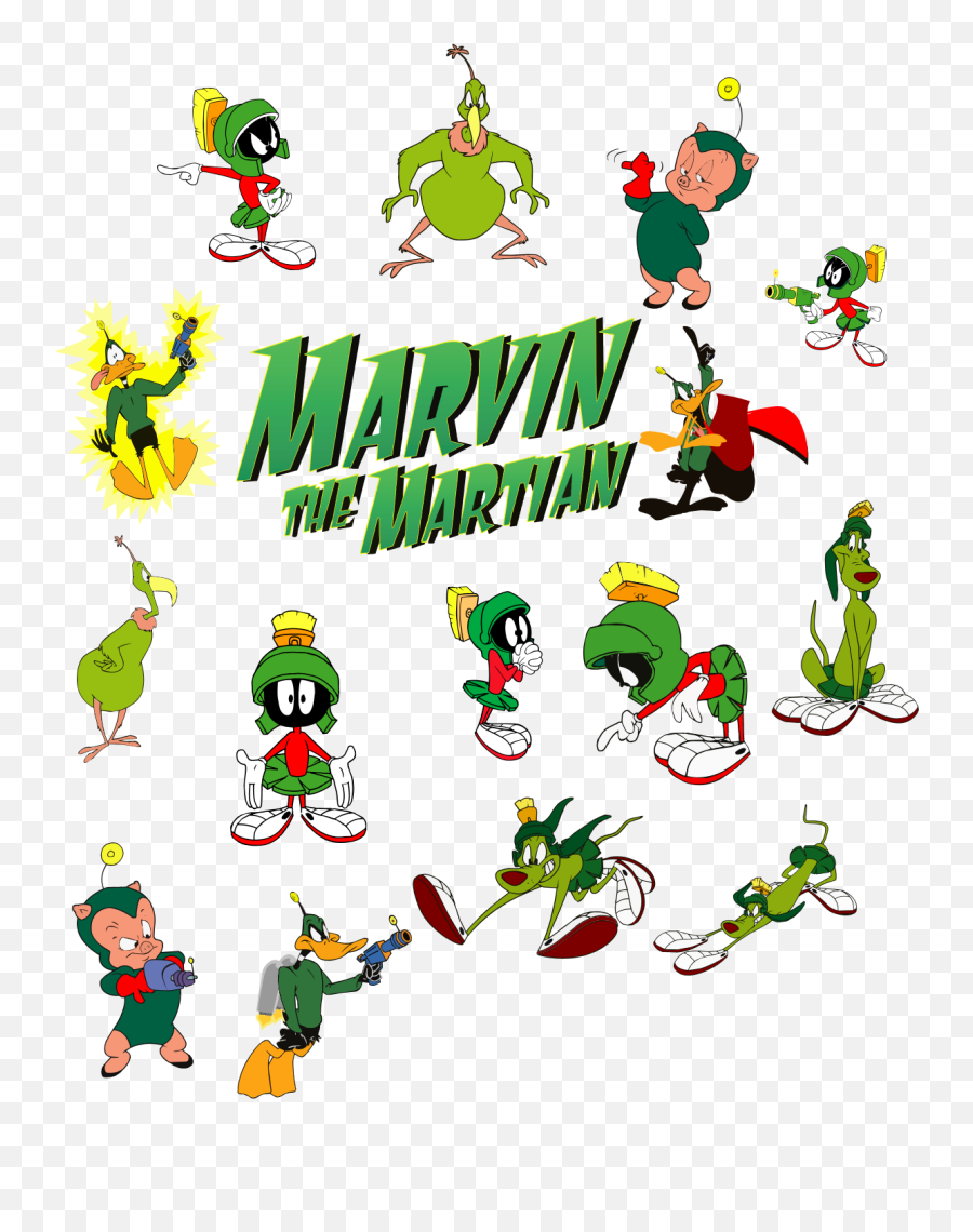 Duck Dodgers Characters - Vectors Like Cool Cartoons Marvin The Martian Svg Emoji,Star Gun Bomb Emoji
