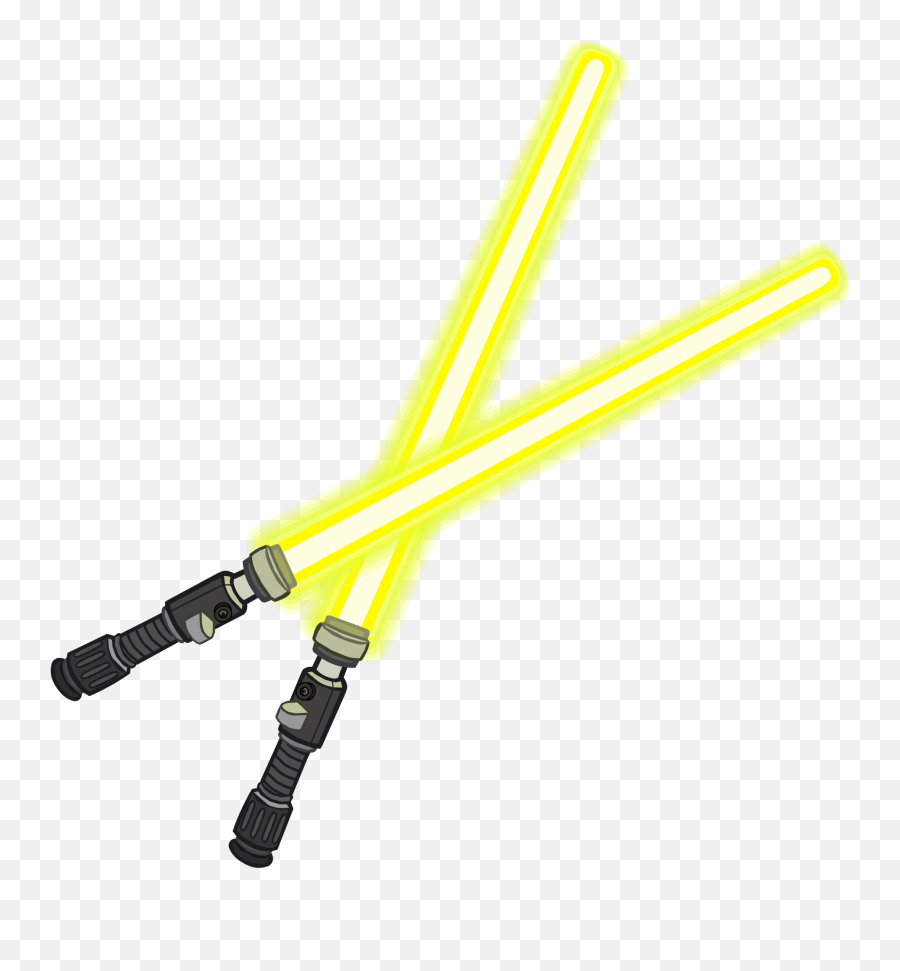 The - Yellow Lightsaber Transparent Emoji,Star Wars Text Emoticons Lightsaber