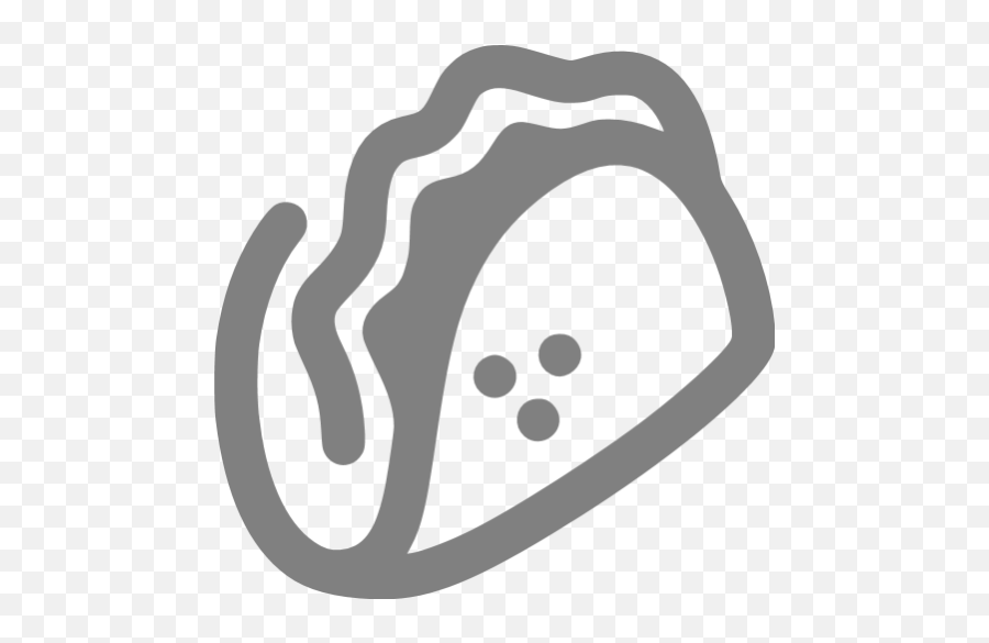 Gray Taco Icon - Free Gray Food Icons Taco Logo Transparent Emoji,Taco Made With Emoticons