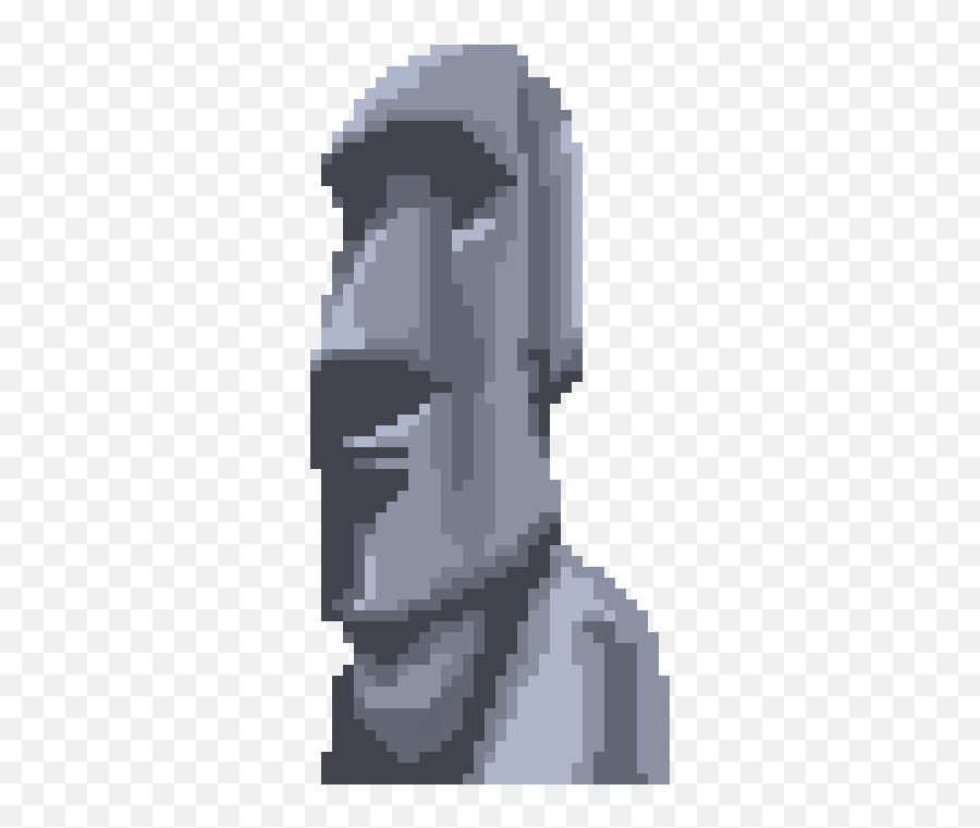 Pixel Art Gallery - Pixel Art Easter Island Emoji,Easter Island Head Emoticon