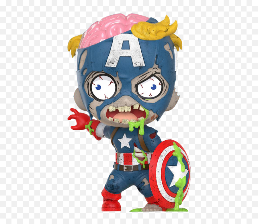 Marvel Zombies - Captain America Cosbaby S Hot Toys Figure Marvel Zombies Captain America Cosbaby Emoji,Captain America Emotion Cards