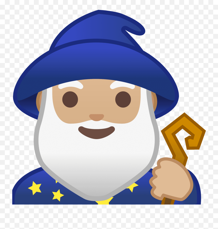 Man Mage Emoji Clipart - Emoticon Mago Png,Beard Emoji