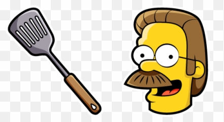 The Simpsons Ned Flanders Cursor - Ned Flanders Head Transparent Emoji,Simpsons Emojis.