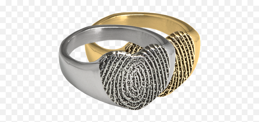 Wholesale Bold Heart Fingerprint Ring - 14k Fingerprint Ring Gold Emoji,Heart Emoticon Ring Silver