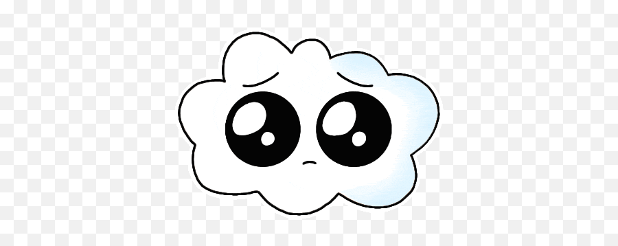 Cloud Emoji Sticker - Dot,Cute Emoji
