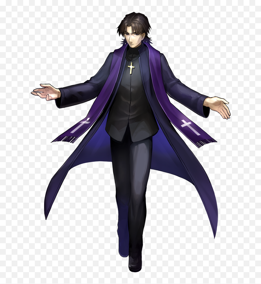 Kotomine Kirei Drawn - Kotomine Kirei Png Emoji,Kotomine Kirei Emoji