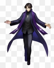 Kotomine Kirei Drawn - Kotomine Kirei Png Emoji,Kotomine Kirei Emoji