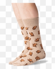 Mens Dancing Turkeys Crew Socks - Ankle Emoji,Emoji Slipper Socks