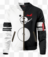 Monokuma Danganronpa Bomber Jacket - Flight Jacket Emoji,Japanese Emoticon Monokuma