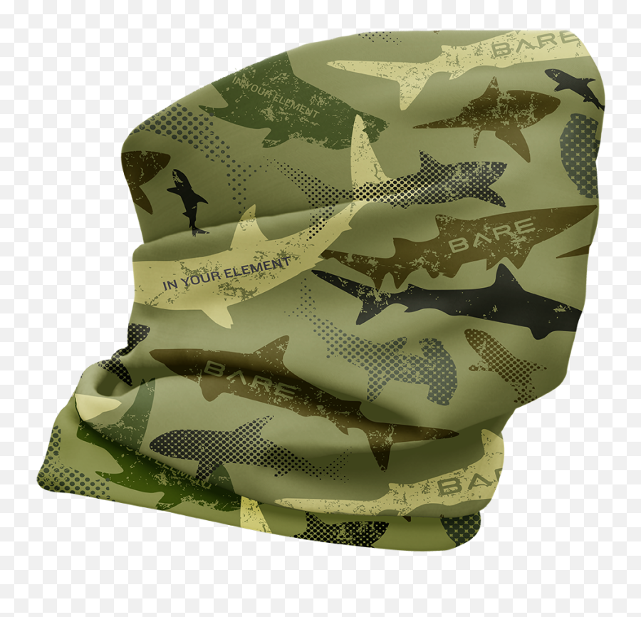 Bare Shark Camo Neck Gaiter - Bare Neck Gaiter Emoji,Camo Print Your Emotion