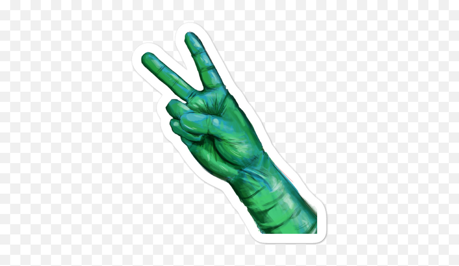 Runforthecube Green Gloves Peace Out Stickers Emoji,Smiley Thumbs Up Emoticon Green