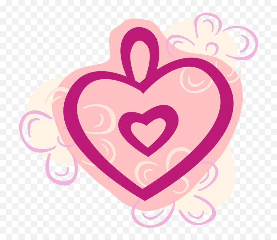 Jewelry Romantic Love Heart Pendant - Vector Image Emoji,Two Hearts Emoji