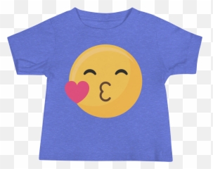 Lost Emoji - Throwing Kissbaby Short Sleeve Tee Happy,Angry Kiss Emoji