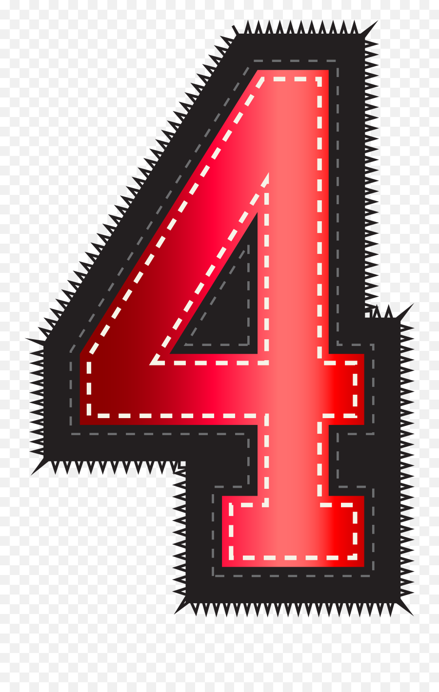 Number 4 Clipart Red Number 4 Red Transparent Free For - Clipart Four Emoji,Four Red Circles Emoji