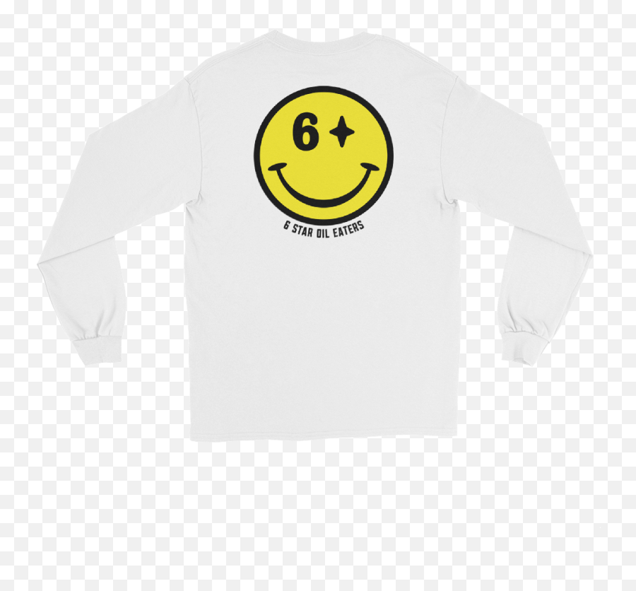 6 Star Smiley Long Sleeve T - Long Sleeve Emoji,Boxer Emoticon