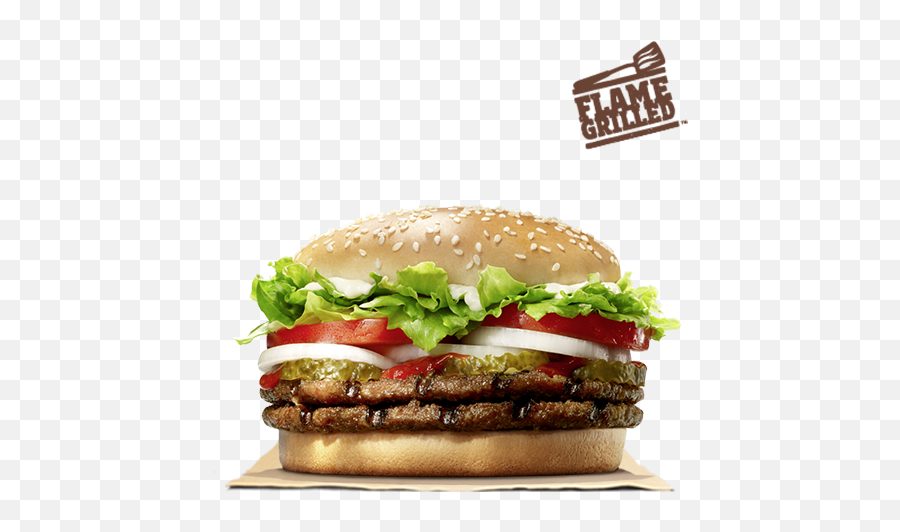 Download Free Png Double Whopperpng Burger King - Dlpngcom Burger King Burger And Chips Emoji,Burger Emoji Transparent Background