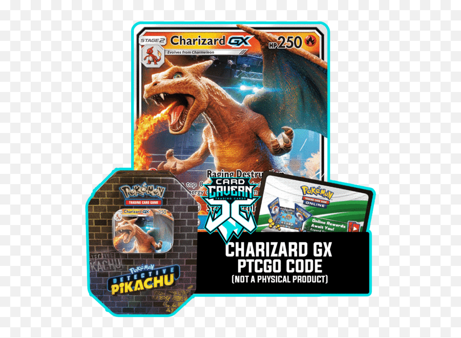 Collectables 1x Online Pokemon - Charizard Gx Detective Pikachu Emoji,Charizard Emotions