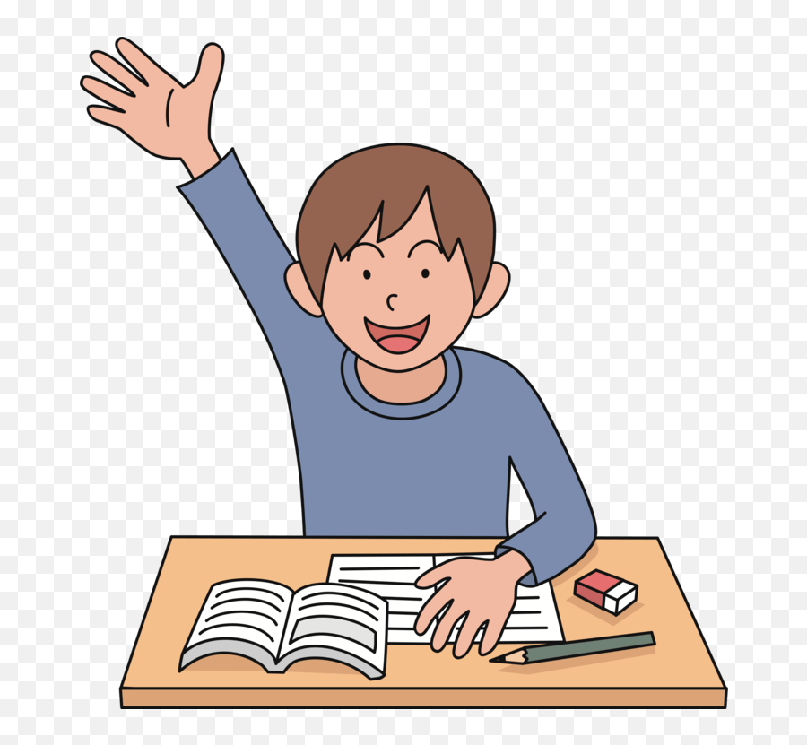 Kid Raising Hand Clipart - Raising Hand Clipart Student Raising Hand Cartoon Emoji,Raise Your Hand Emoji