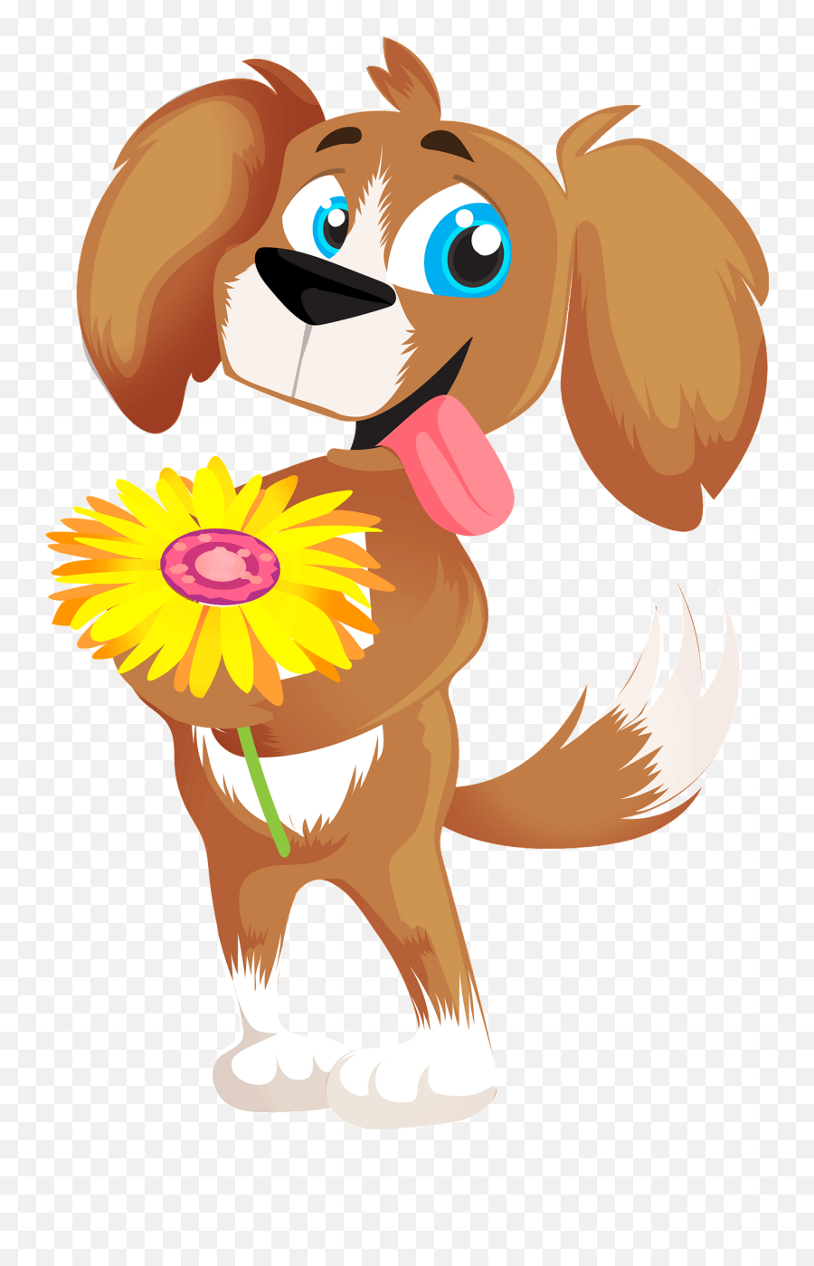 Dog With A Flower Clipart Free Download Transparent Png - Happy Emoji,Shiba Inu Emoji
