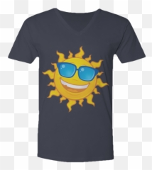 Summer Sun Wearing Sunglasses - Short Sleeve Emoji,Sun With Sunglasses Emoticon