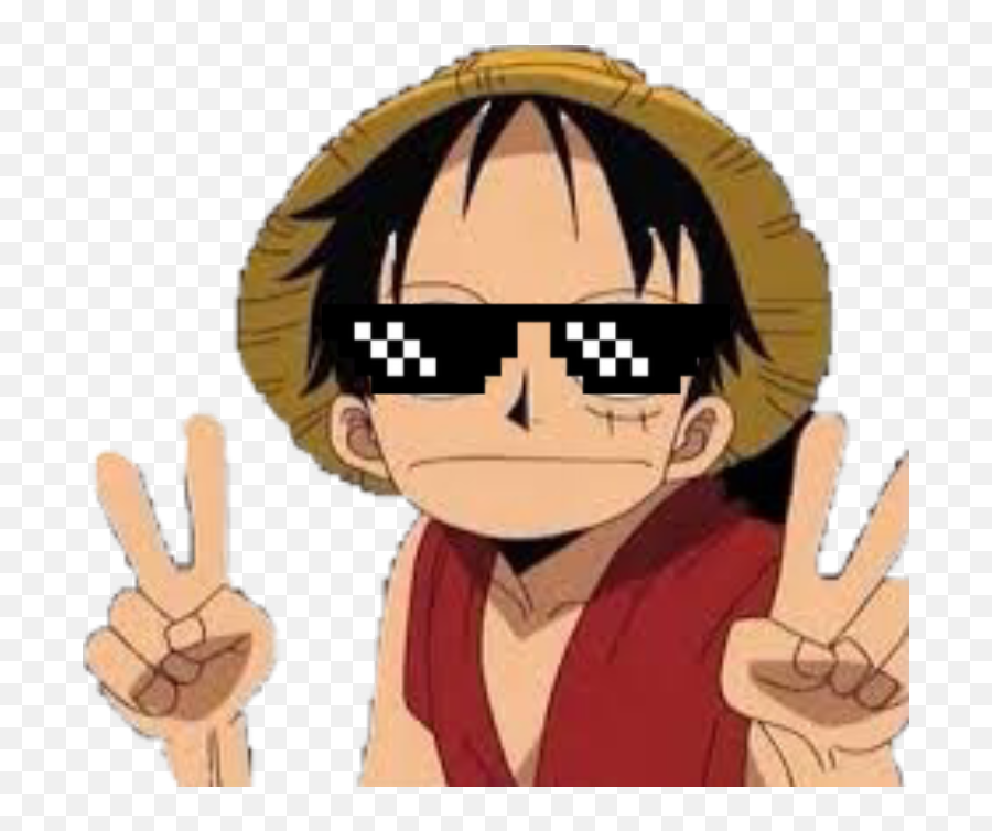 Discover Trending Rufy Stickers Picsart - One Piece Luffy Trolling Emoji,Fujoshi Emoticon