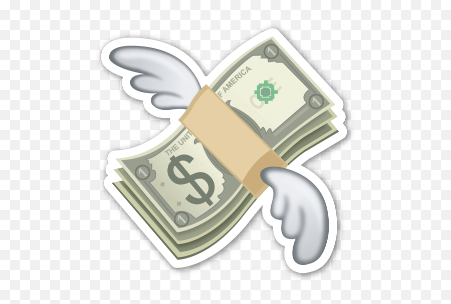 Image About Money In Emoji By Ximena On We Heart It - Cartoon Money With Wings,F Emoji