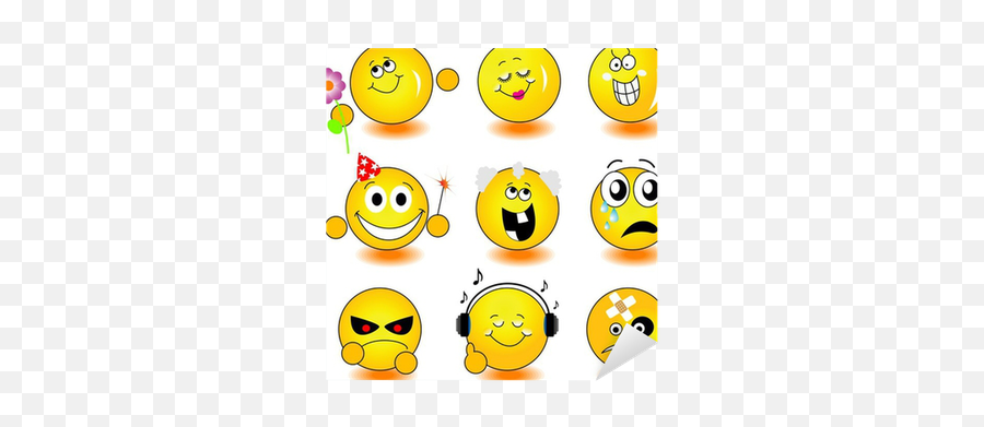 Sticker Gele Smileys U2022 Pixers - We Leven Om Te Veranderen Happy Emoji,Viber Emoticons And Meaning