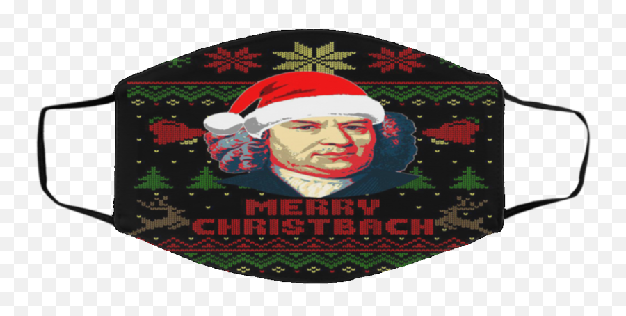 Merry Christbach Johann Sebastian Bach Ugly Christmas Face - Honda Face Mask Emoji,Holiday Emoji Christmas Hanukkah