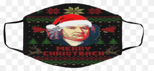 Merry Christbach Johann Sebastian Bach Ugly Christmas Face - Honda Face Mask Emoji,Holiday Emoji Christmas Hanukkah