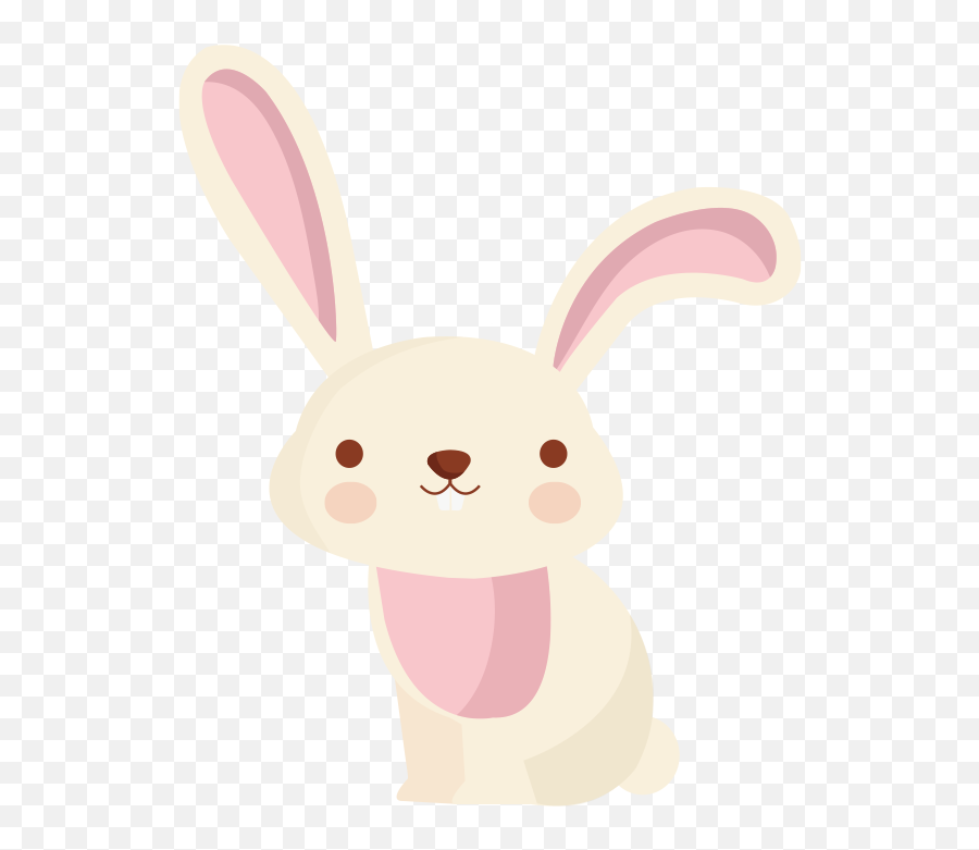 Download Cute Little Illustration Cartoon Vector Rabbit - Cute Transparent Bunny Png Emoji,Cute Little Cow Emoticon