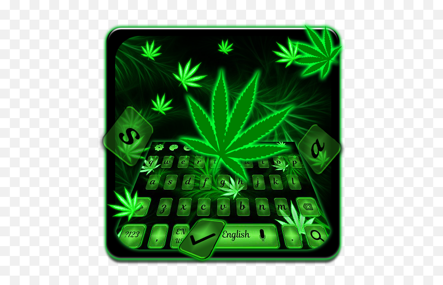 Smoky Weed Leaf Keyboard Theme - Aplicacions A Google Play Vibrant Neon Green Weed Background Emoji,Pot Leaf Emoji