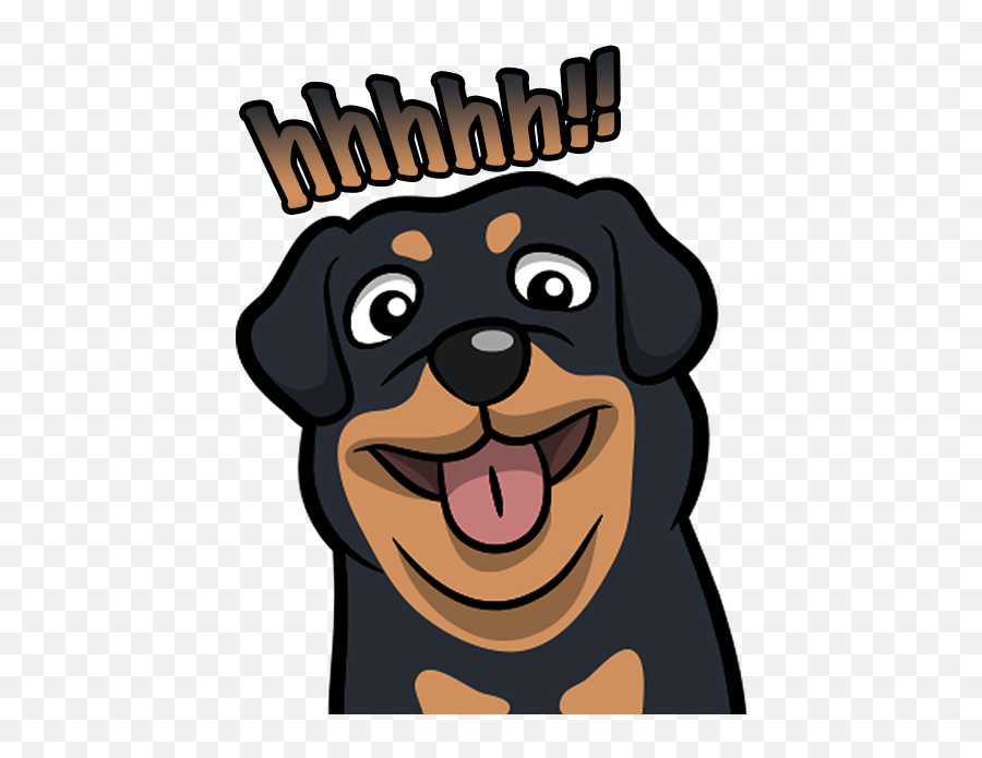Rottwemoji - Happy,Rottweiler Emoji