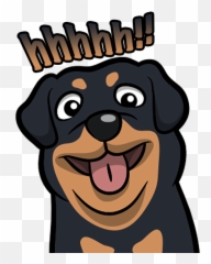 Rottwemoji - Happy,Rottweiler Emoji