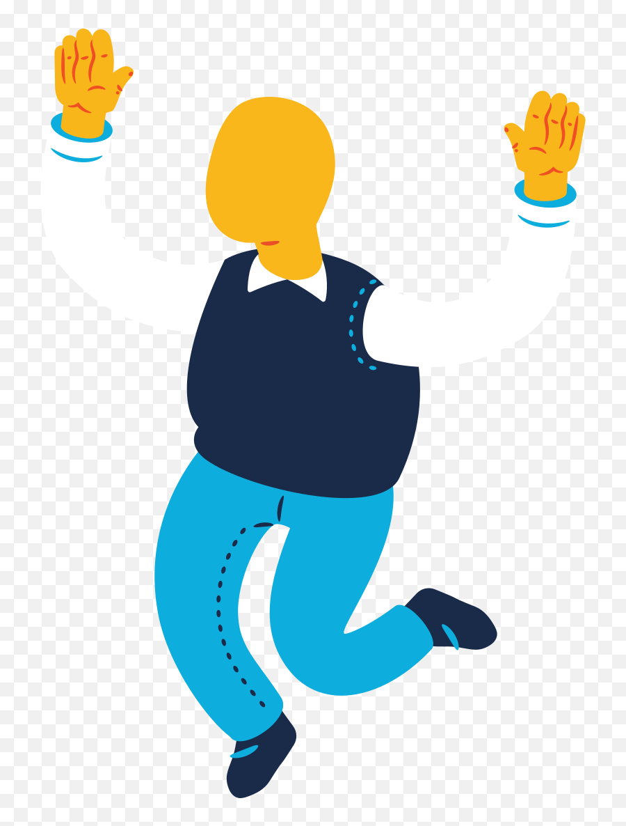 Chubby Old Man Jumping Profile Illustration In Png Svg Emoji,Person Standing Emoji