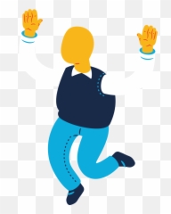 Chubby Old Man Jumping Profile Illustration In Png Svg Emoji,Person Standing Emoji
