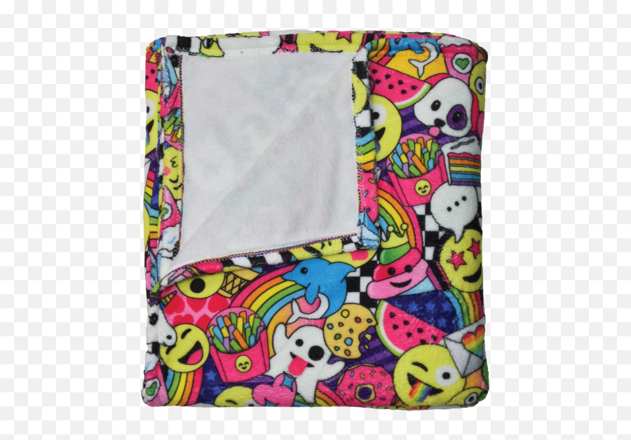 Iscream Blanket Emoji Party Plush Blanket,Plush Emoji