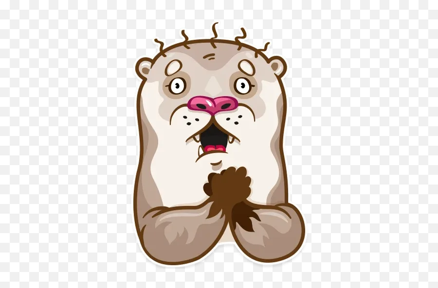 Johan The Otteru201d Stickers Set For Telegram Emoji,Otter Sticker Emoji