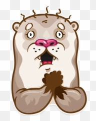 Johan The Otteru201d Stickers Set For Telegram Emoji,Otter Sticker Emoji