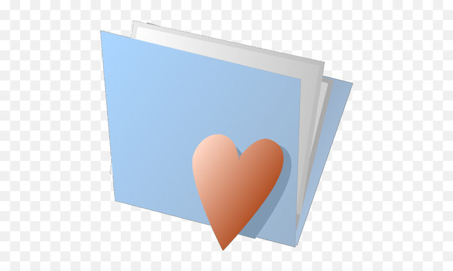 Blue Folder With Heart Png Svg Clip Art For Web - Download Emoji,Blue Hert Emoji
