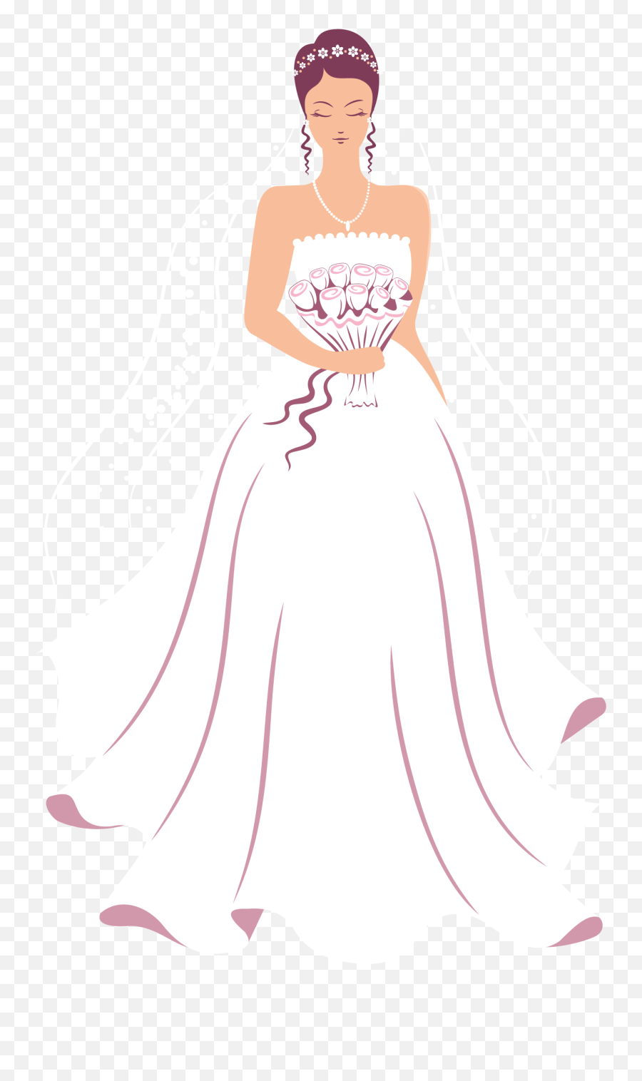 Wedding Dress Bridegroom Clip Art - Bride Png Download Emoji,Wedding Dress Emoji