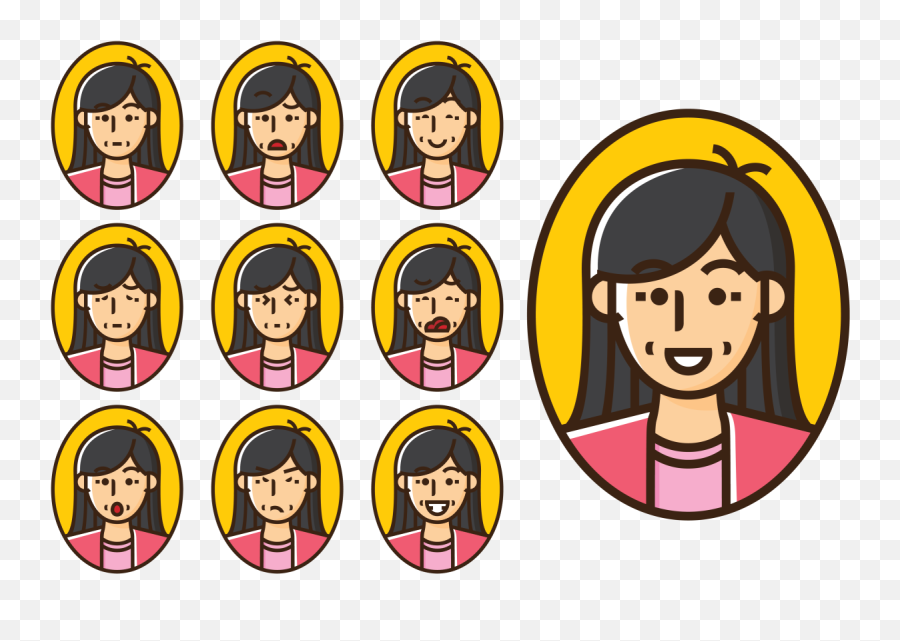 Mommy Emotions Expression Vector - Expression Vector Png Emoji,Cartoon Emotions