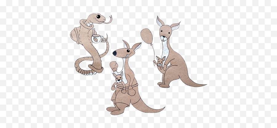 Australia Illustrations - Animal Figure Emoji,Kangaroo Emoji