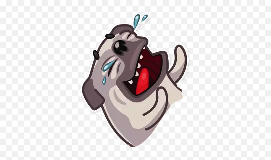 Doug The Angry Pug Emoji Sticker För Whatsapp - Fictional Character,Oscars Emoji