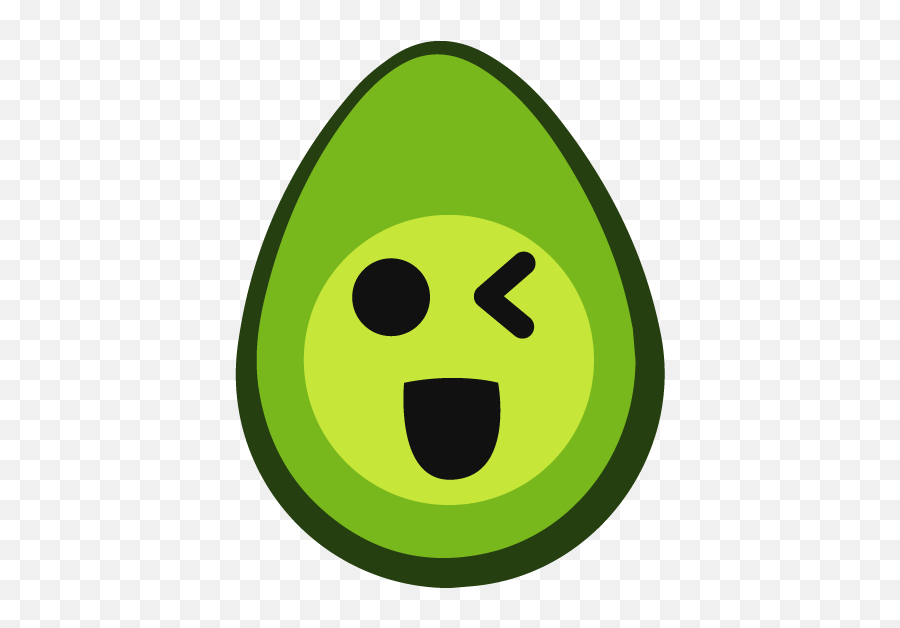Winking Avocado - Smiley Clipart Full Size Clipart Happy Emoji,Emoticons Winking